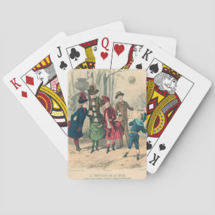 Antike viktorianische Kinder spielen Ball 1880 Win Spielkarten