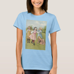 Antike viktorianische Kinder spielen Blindekuh T-Shirt