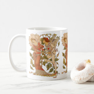 Antike viktorianische Kunst, Rose von Walter Crane Tasse