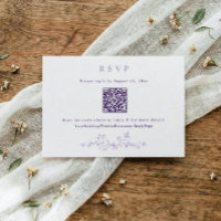 Antike viktorianische lila violette Hochzeits-QR-C