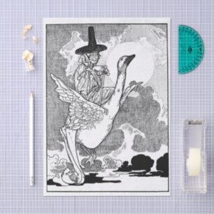 Antike viktorianische Mother Goose von Charles Rob Seidenpapier