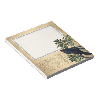 Antike viktorianische Raben-Decoupage - Gothic Rea Notizblock