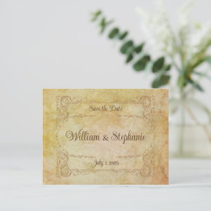Antike viktorianische romantische Märchenhochzeit Postkarte