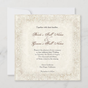 Antike Viktorianische Rose Einladung Hochzeit