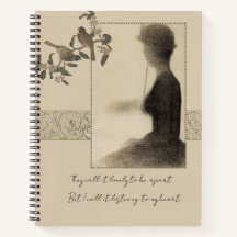 Antike viktorianische Silhouette Notizbuch