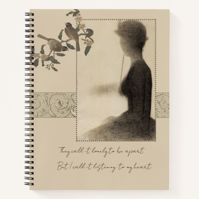 Antike viktorianische Silhouette Notizbuch (Vorderseite)