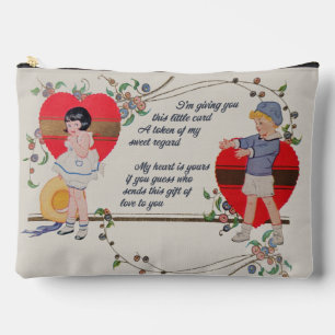 Antike viktorianische Valentinskarten-Kunst Retro Zubehörtasche