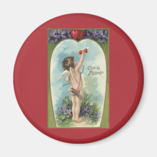 Antike viktorianische Valentinstag, Kupidos Botsch Magnet