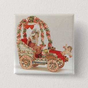 Antike viktorianische Valentinstagskarten, Auto mi Button