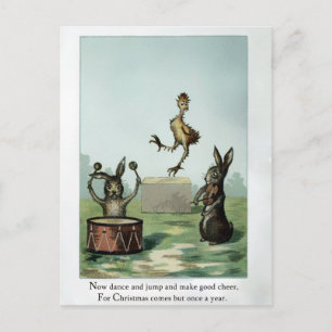 Antike viktorianische Weihnachtspostkarte Postkarte