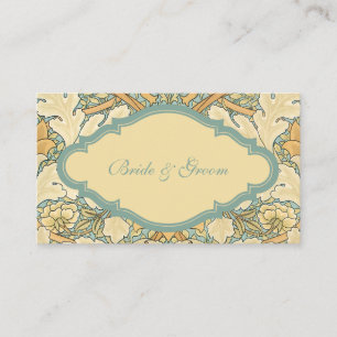 Antike viktorianische William Morris St. James Blu Platzkarte