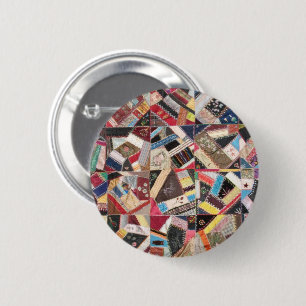 Antike, Viktorianische Zeit, verrückte Quilt Button