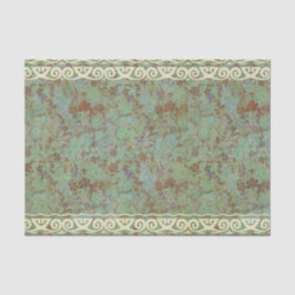 Antike, Vintag, Aqua, mit Blumen, Spitze, Muster, Seidenpapier