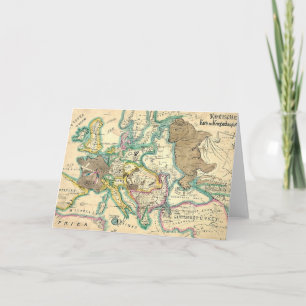 Antike Vintage deutsche Karte Europas