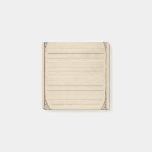 Antike Vintage-Distressed liniert Post-it Klebezettel