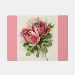 Antike Vintage florale Rose Fußmatte
