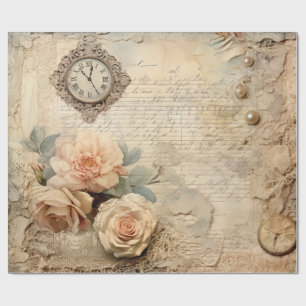 Antike Vintage-Geschichte Geschenkpapier
