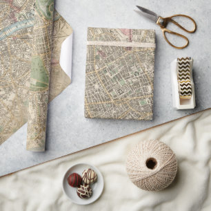 Antike Vintage-Karte Geschenkpapier
