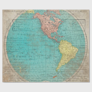 Antike Vintage-Karte Geschenkpapier