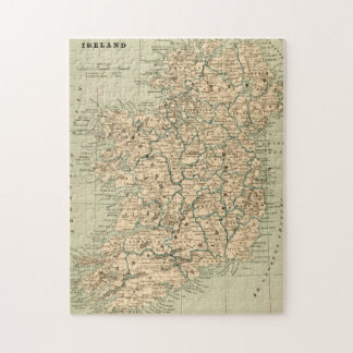 Antike Vintage-Karte Irland Republik Nordirland Puzzle
