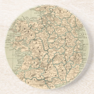 Antike Vintage-Karte Irland Republik Nordirland Sandstein Untersetzer