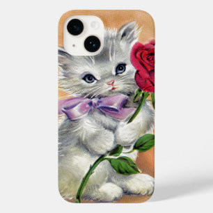 Antike Vintage-Katze Coquette süße Katze Rose Case-Mate iPhone 14 Hülle