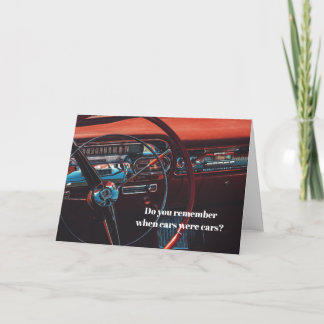 Antike Vintage Klassik Car Typ Spaß Geburtstagskar Karte