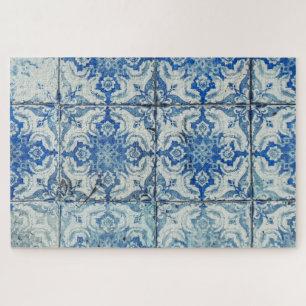 Antike vintage portugiesische Fliesenmuster - Azul Puzzle