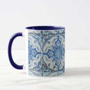 Antike vintage portugiesische Fliesenmuster - Azul Tasse