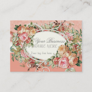 Antike Vintage-Rosen Blumenstrauß Moderne Schwünge Visitenkarte