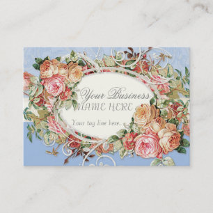 Antike Vintage-Rosen Blumenstrauß Moderne Schwünge Visitenkarte