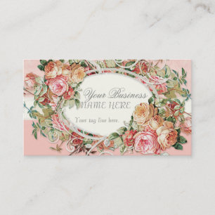 Antike Vintage-Rosen Blumenstrauß Moderne Schwünge Visitenkarte