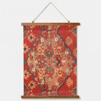 Antike Vintage Rot-Türkische Kilim-Bergwand