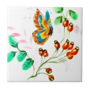 Antike Vintage Schmetterling Florale Rückwandverfl Fliese