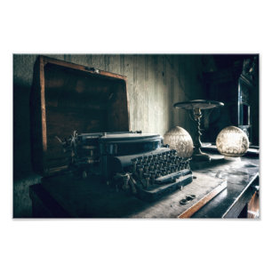 Antike Vintage-Schreibmaschine Fotodruck