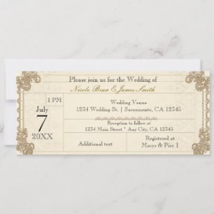 Antike Vintage-Spitzen-elegante Hochzeitseinladung Einladung