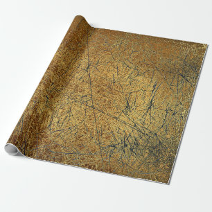 Antike Vintage-Textur Gelbgold Kratzer Geschenkpapier