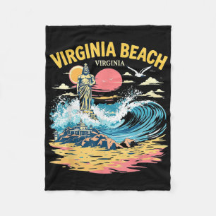 Antike Virginia Beach Virginia Sonnenuntergang Str Fleecedecke