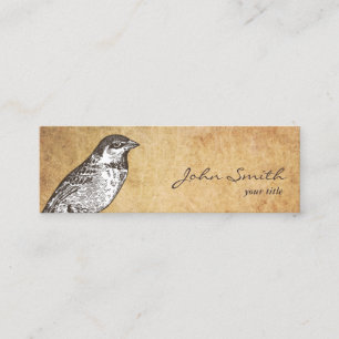 Antike Vogel-Telefonkarte-MiniVisitenkarten Telefonnummerkarte