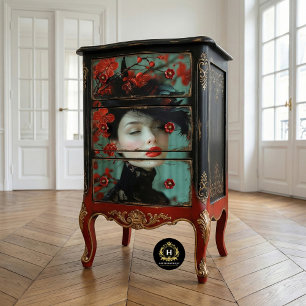 Antike Vogelkäfig-Hut große Möbel-Decoupage Seidenpapier