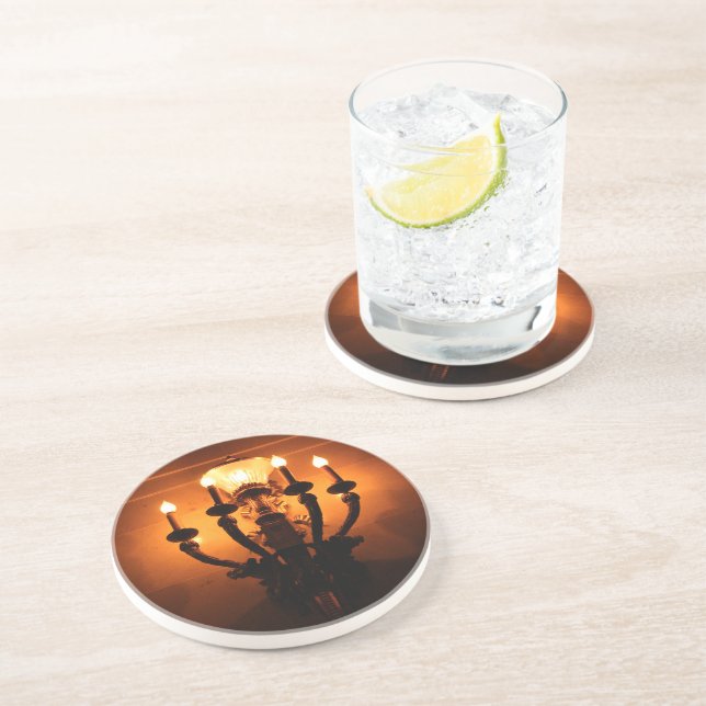 Antike Wandleuchte Getränkeuntersetzer (Seite)