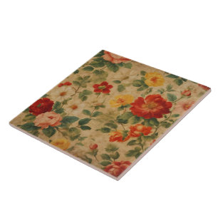 Antike Wasserfarben-Blumen-Popular-Kollektion Fliese