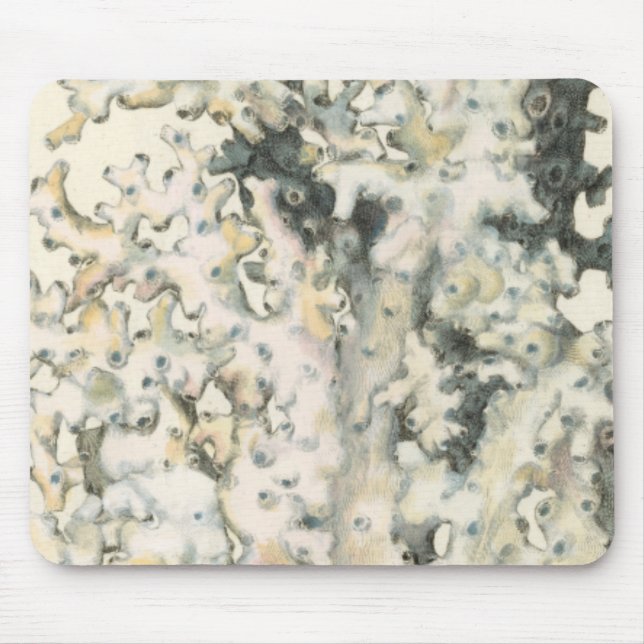 Antike Wasserfarbenkoralle Mousepad (Vorne)