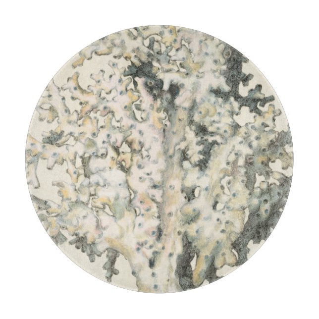 Antike Wasserfarbenkoralle Schneidebrett (Vorderseite)