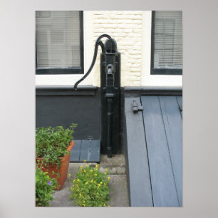 Antike Wasserpumpe Holland House Foto Poster Art