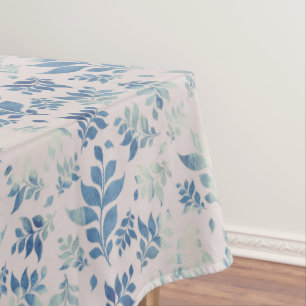 Antike Weidenblatt-Blau-Blume Tischdecke