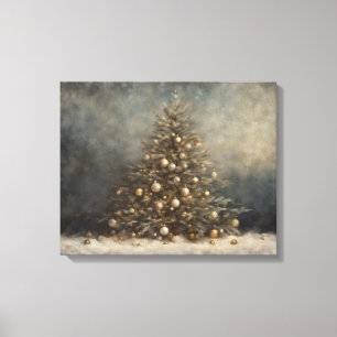 Antike Weihnachtsbaum Wall Art - Moody print. Leinwanddruck