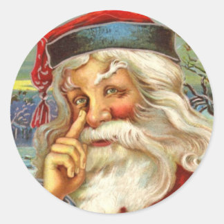 Antike Weihnachtskleber Runder Aufkleber