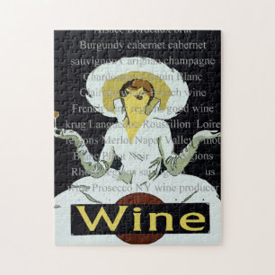 Antike Weinposter Puzzle