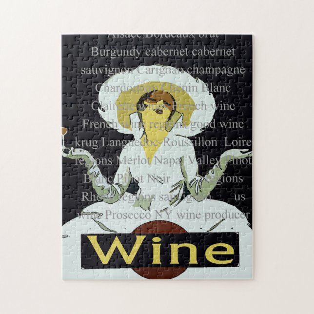 Antike Weinposter Puzzle (Vertikal)